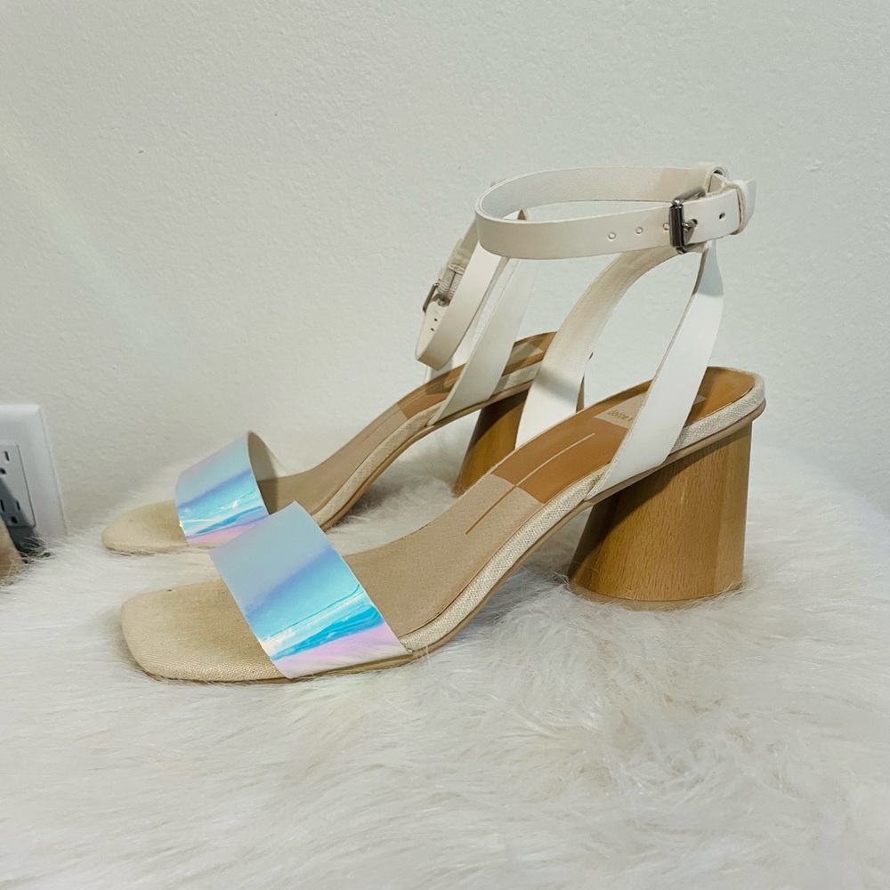 Dolce Vita Hazel Sandal in Iridescent and White
